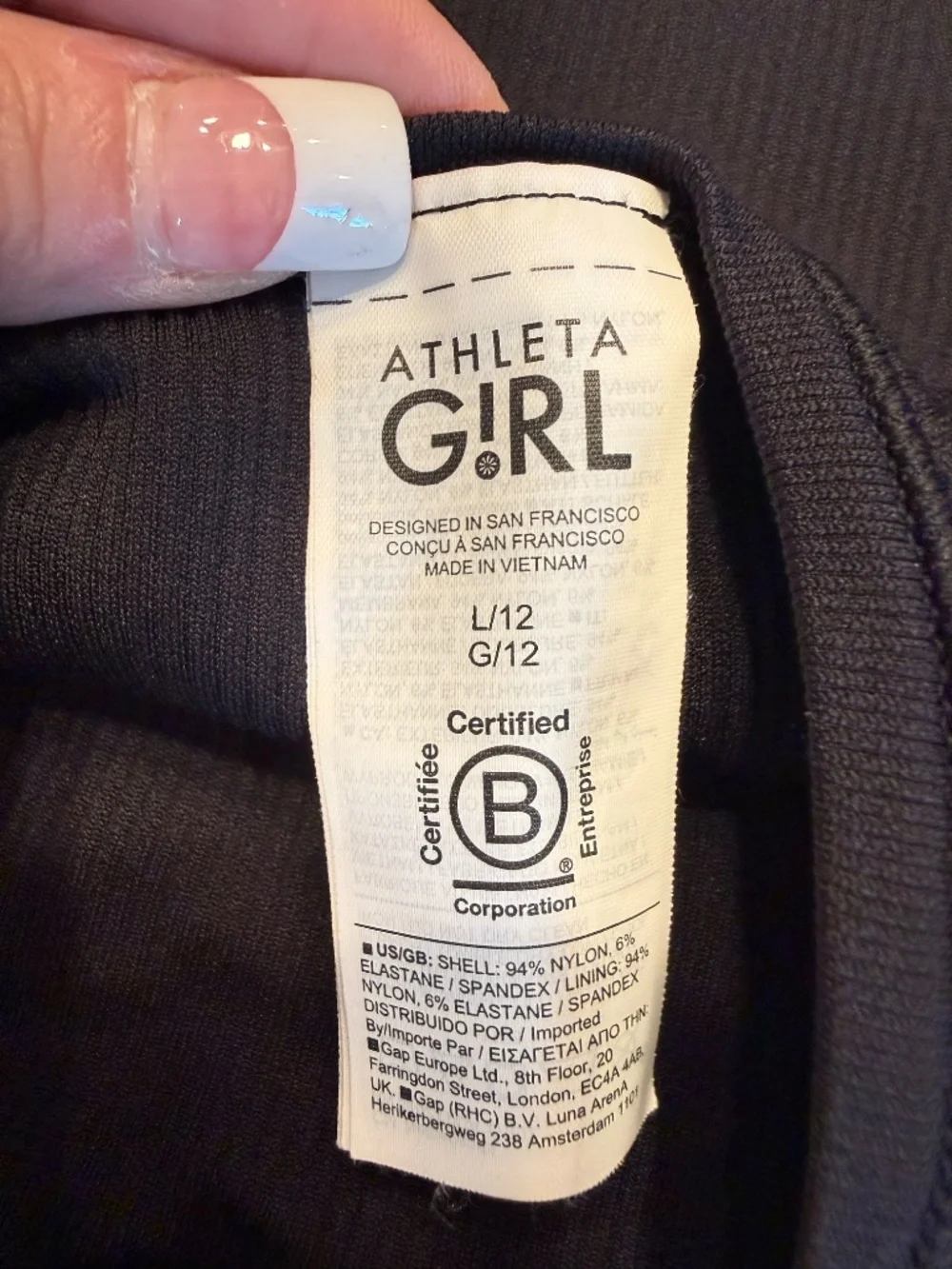 Athleta Girl Rise Above Rib Crop Tank Size 12